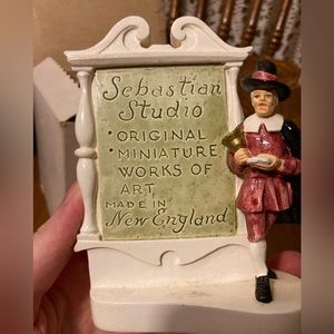 Sebastian Miniatures Dealer Town Crier Plaque - Prescott W Baston, Vintage